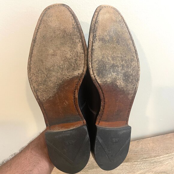 ALLEN EDMONDS CARLYLE Plain-Toe Men's Leather Oxford Dress Shoes Black Size 9.5 - Picture 9 of 9